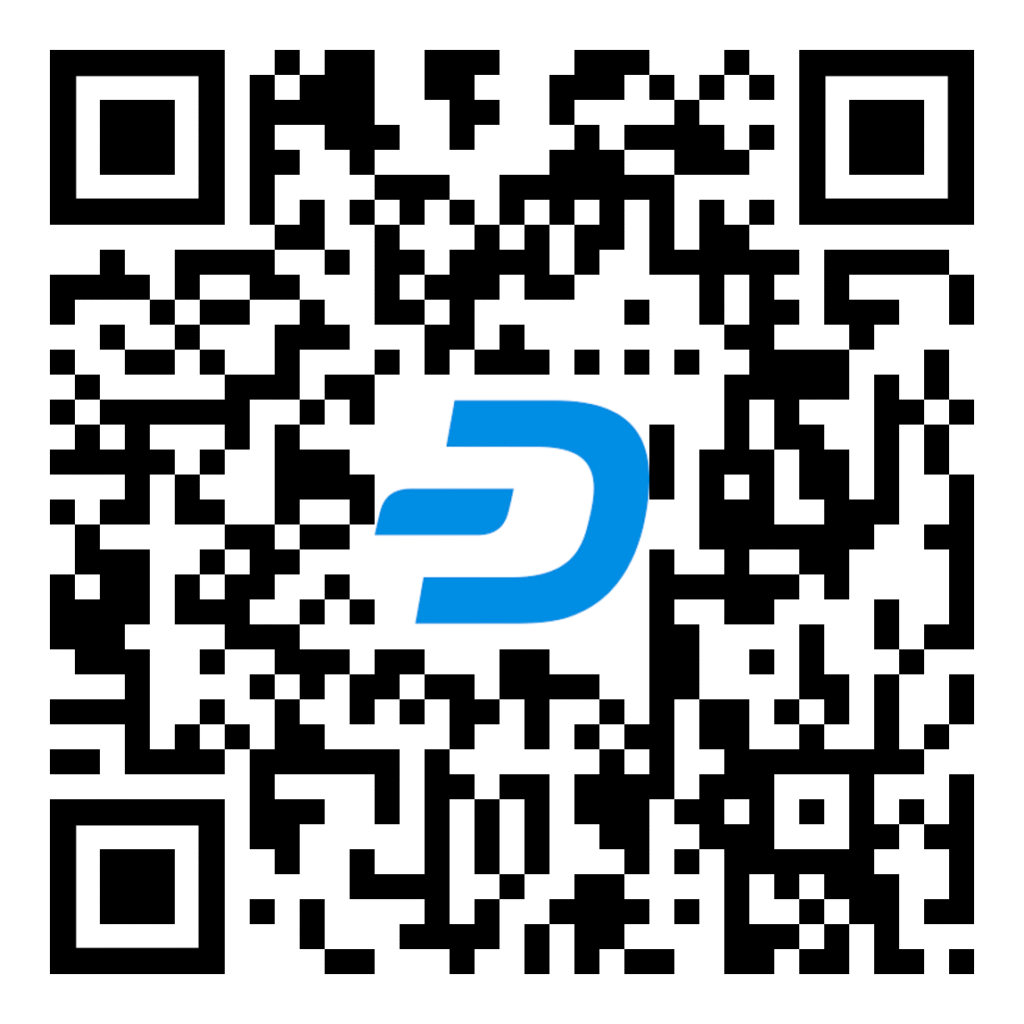 dash qr-code scan the code to donate